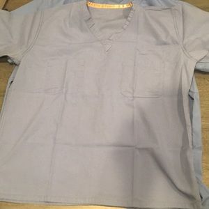 Light blue scrub top